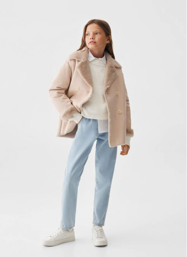 Foux shearling - lined coat - Image 2