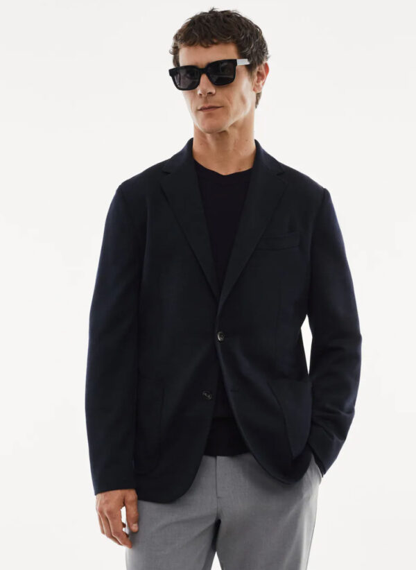 Stretch wool jacket